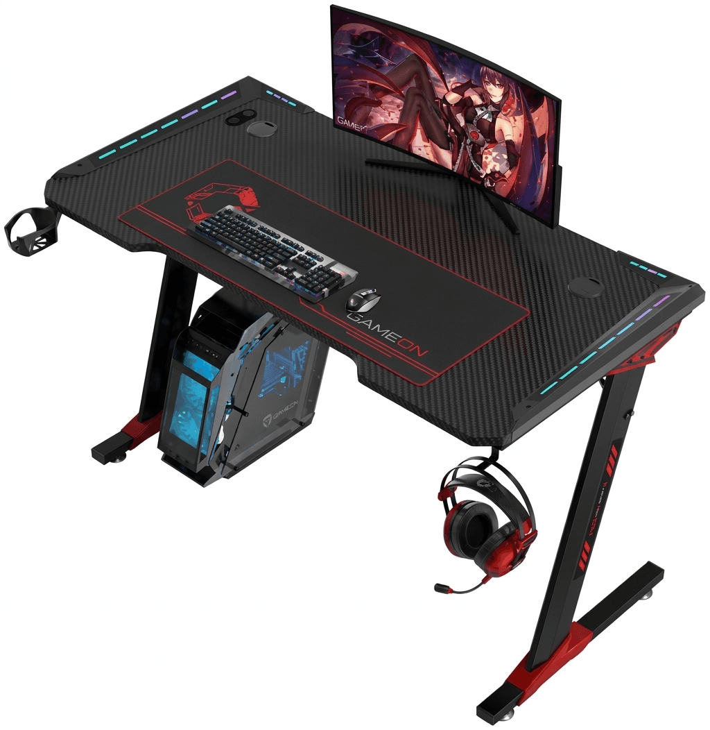 GAMEON RAPTOR II SERİSİ Z Şekilli RGB Oyuncu Masası