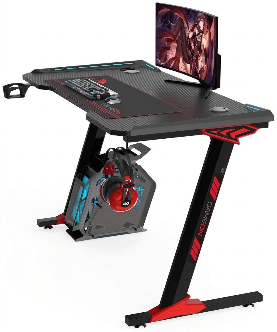 GAMEON RAPTOR II SERİSİ Z Şekilli RGB Oyuncu Masası