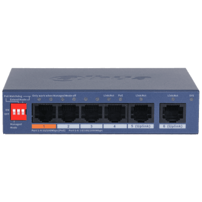 DAHUA 6port 60w PoE 2-UPLINK Yönetilebilir Switch CS4006-4ET2GT-60