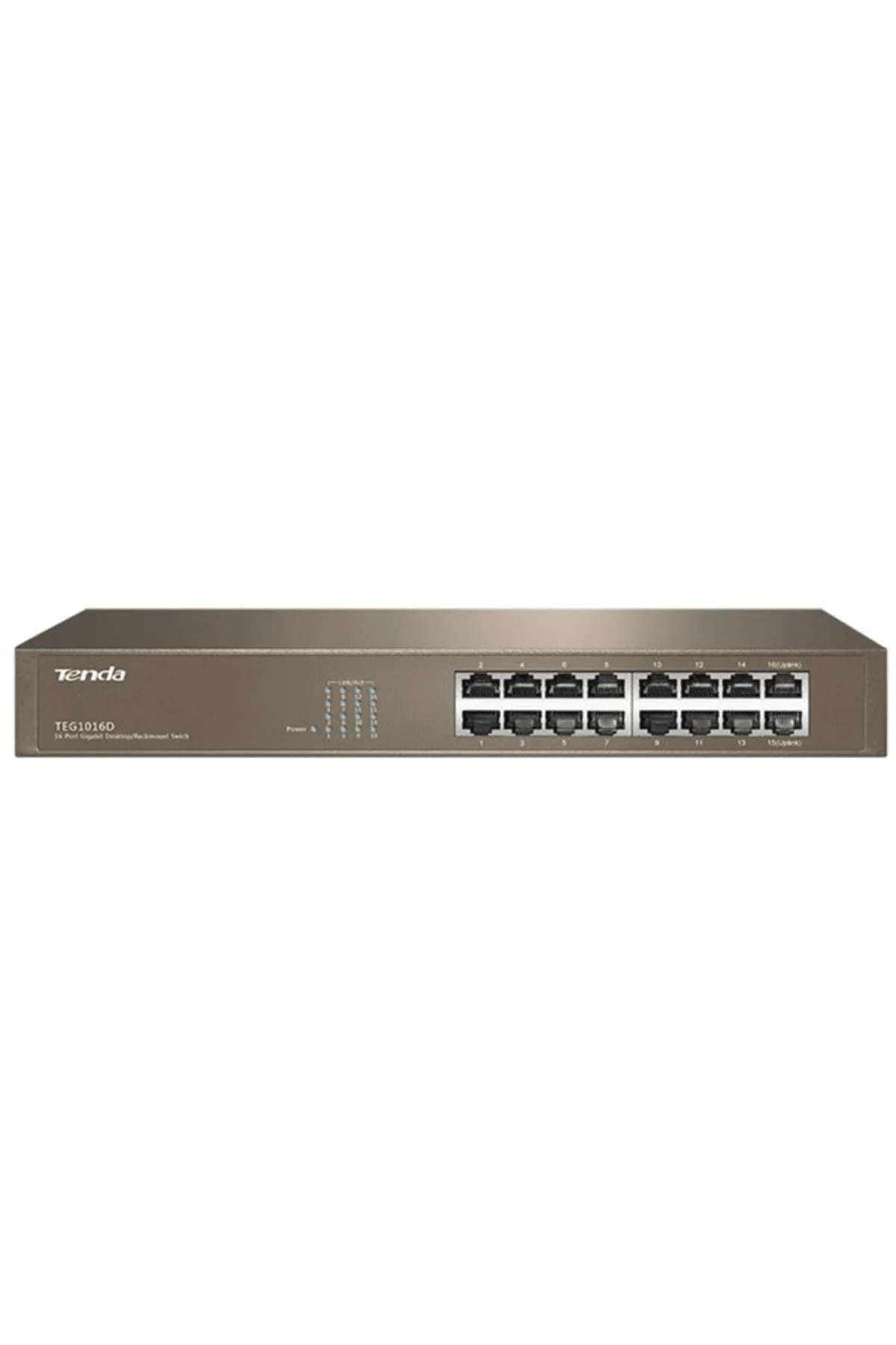 TENDA 16port 10/100Mbps Yönetilemez Raf Tipi Switch TEF1016D