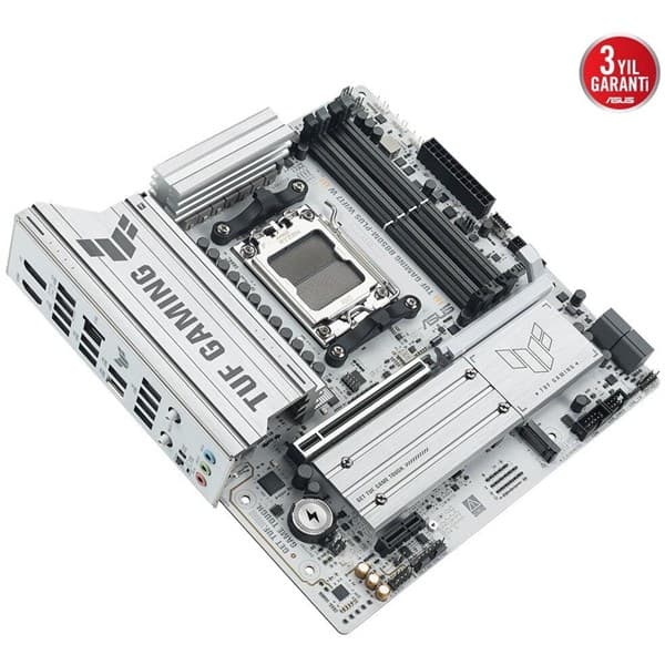 ASUS TUF GAMING B850M-PLUS WIFI7 W DDR5 HDMI DP PCIE 5.0 AM5 ATX BEYAZ