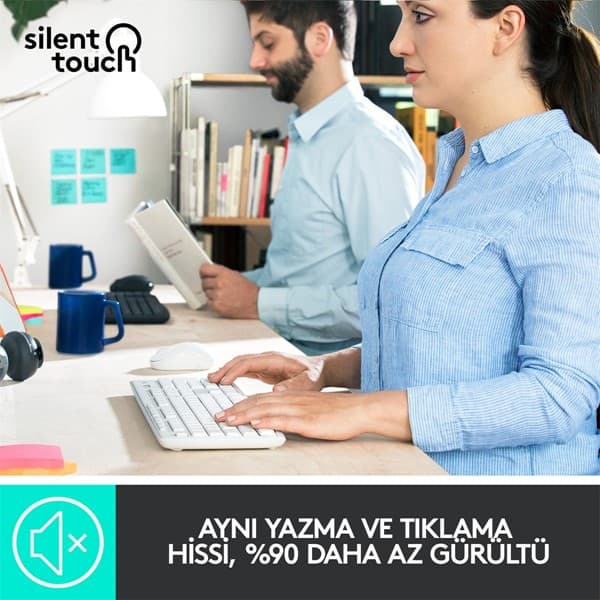 LOGITECH MK295 Kablosuz Q Trk Beyaz Klavye - Mouse Set (920-010089)